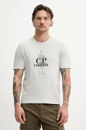 C.P. Company T-shirt bawełniany męski kolor z aplikacją 18CMTS288A006057O