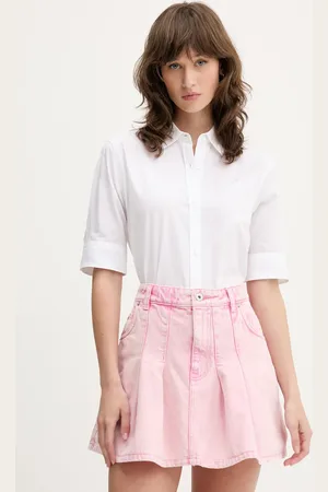 HUGO BOSS Koszula bawełniana damska kolor regular z kołnierzykiem klasycznym 50540156