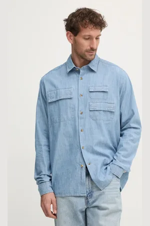 Barbour Koszula jeansowa męska kolor relaxed z kołnierzykiem klasycznym MSH5551BL15
