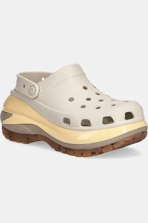Crocs Klapki Classic Mega Crush Clog damskie kolor na platformie 207988.0LM