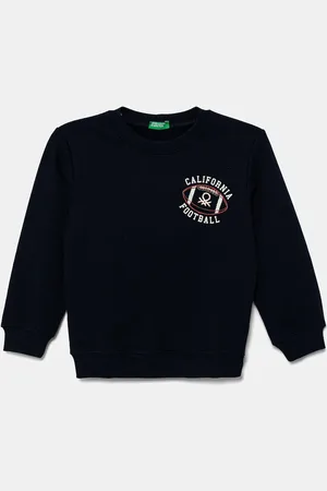 Benetton Bluza bawełniana dziecięca kolor z nadrukiem 3UNIG10II