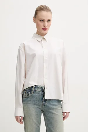 Maison Margiela Koszula bawełniana damska kolor relaxed z kołnierzykiem klasycznym S52DT0043