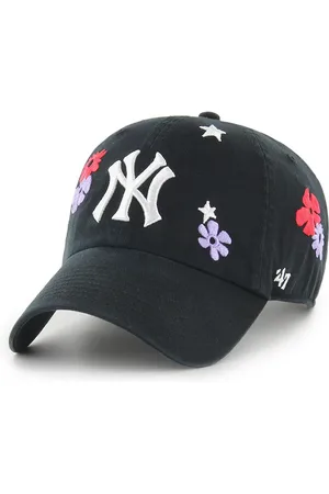 47 Brand Czapka z daszkiem bawełniana MLB New York Yankees kolor z aplikacją B-FLRAC17GWS-BKA