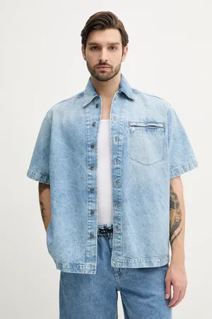 HUGO BOSS Koszula jeansowa męska kolor relaxed z kołnierzykiem klasycznym 50538203