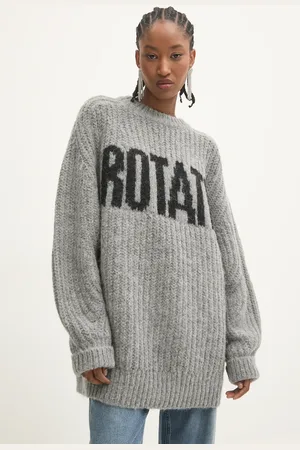 ROTATE Sweter wełniany 0 damski kolor ciepły 114129546