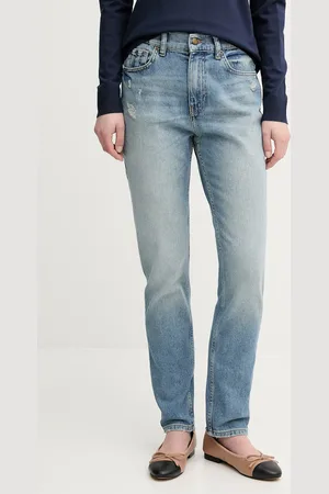 Sisley Jeansy damskie medium waist 4IM7LE047