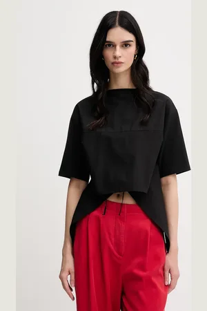 Sisley T-shirt bawełniany damski kolor 3F1QL107K