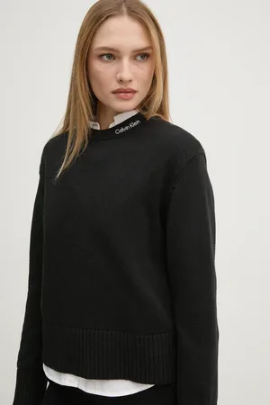 Calvin Klein Sweter z domieszką wełny damski kolor J20J225073