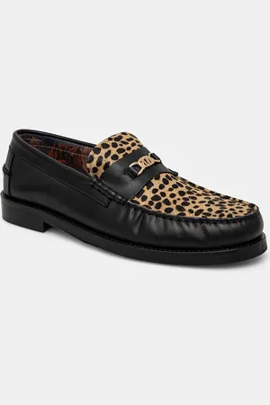 Naked Wolfe Mokasyny skórzane Roma męskie kolor Roma Leopard Hair