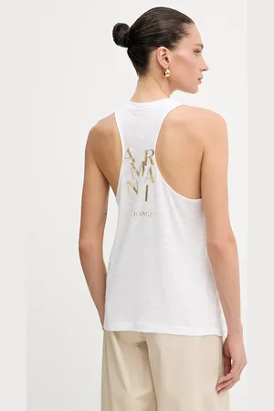 Armani Exchange Top z domieszką lnu kolor XW000390 AF12899