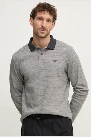 Barbour Sweter bawełniany kolor lekki MML1438GY79