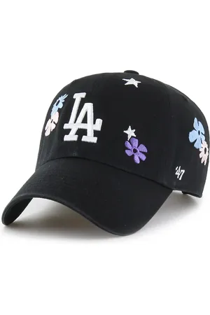 47 Brand Czapka z daszkiem bawełniana MLB Los Angeles Dodgers kolor z aplikacją B-FLRAC12GWS-BK