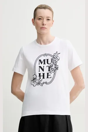 Munthe T-shirt bawełniany FYNELLA damski kolor 251110925160