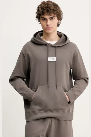 Maison Margiela Bluza bawełniana męska kolor z kapturem z aplikacją SH0GU0018