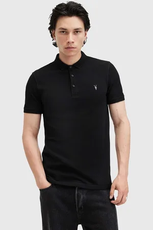 AllSaints Polo bawełniane REFORM kolor gładki M075PB