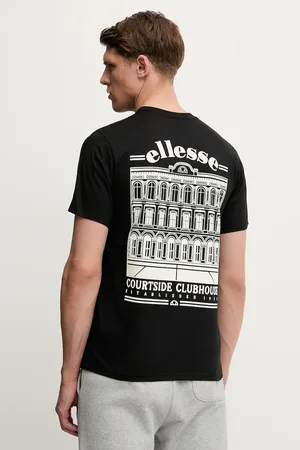 Ellesse T-shirt bawełniany Courtside męski kolor z nadrukiem SHZ21991