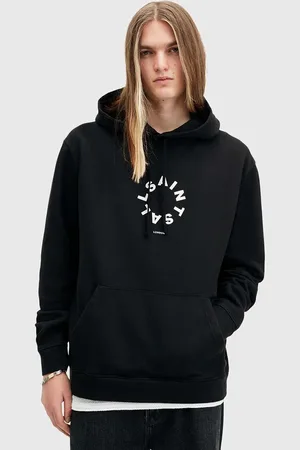 AllSaints Bluza bawełniana TIERRA męska kolor z kapturem z nadrukiem M036NB