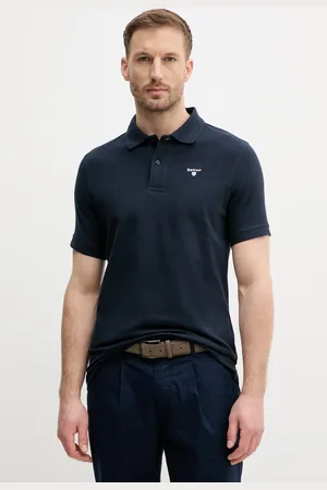 Barbour Polo bawełniane kolor gładki