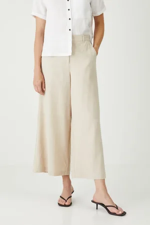 MEDICINE Spodnie lniane damskie kolor fason culottes high waist