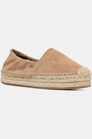 HUGO BOSS Espadryle zamszowe Madeira kolor na platformie 50542344
