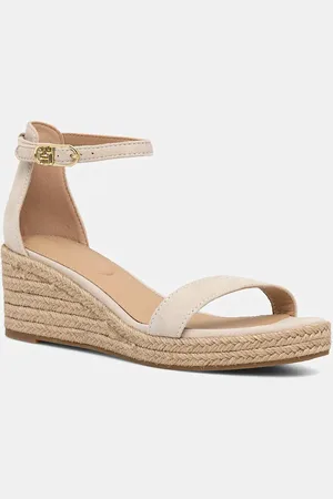 Tommy Hilfiger Sandały zamszowe SUEDE ANKLE MID WEDGE ESPADRILLE kolor FW0FW08479