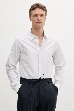 Armani Exchange Koszula bawełniana męska kolor regular z kołnierzykiem klasycznym XM000719 AF13206