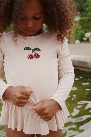 Konges Sløjd Jednoczęściowy strój kąpielowy dziecięcy JADE LS SWIMSUIT kolor KS103040