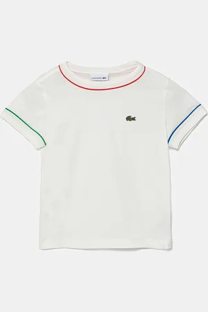 Lacoste T-shirt bawełniany dziecięcy kolor gładki TJ8431