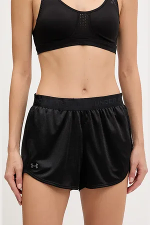 Under Armour Szorty treningowe Tech Play damskie kolor gładkie high waist 1389883