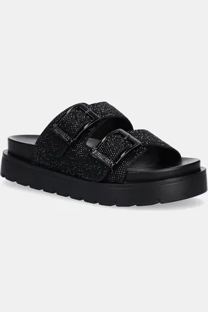 Buffalo Klapki Raya Ari Spark damskie kolor na platformie 1602283-BLK
