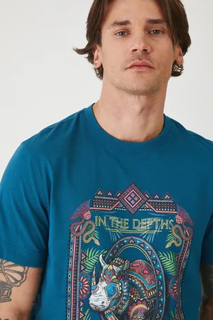 MEDICINE T-shirt bawełniany męski kolor zielony z nadrukiem