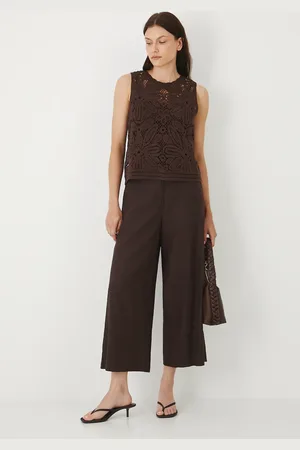 MEDICINE Spodnie lniane damskie kolor fason culottes high waist