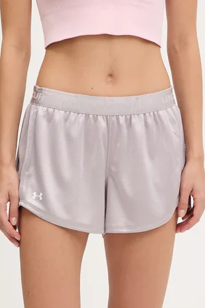 Under Armour Szorty treningowe Tech Play damskie kolor gładkie high waist 1389883
