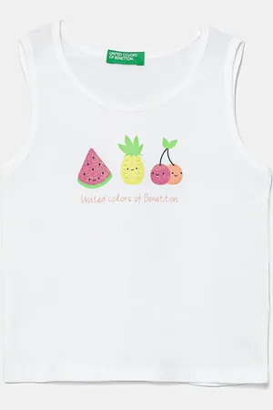 Benetton Top bawełniany dziecięcy kolor 3I1XGH012