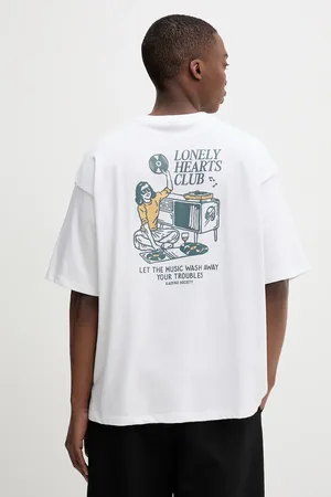 Kaotiko T-shirt bawełniany kolor z nadrukiem AQ070-01S-G002