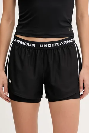 Under Armour Szorty treningowe Tech Play damskie kolor gładkie high waist 1389895