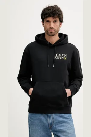 Calvin Klein Bluza męska kolor z kapturem z nadrukiem LV04RC283G