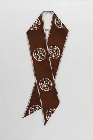 Tory Burch Chusta z jedwabiem Medallion damski kolor 174863-207