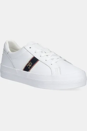 Tommy Hilfiger Sneakersy skórzane VULC WEBBING SNEAKER damskie kolor FW0FW08903