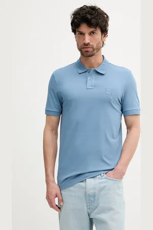 HUGO BOSS Polo męski kolor fioletowy gładki 50507803