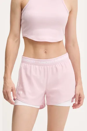 Under Armour Szorty treningowe Tech Play damskie kolor gładkie high waist 1389895