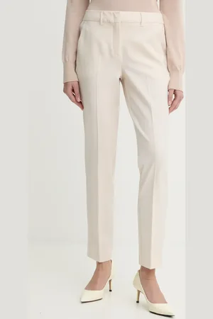MARELLA Spodnie z domieszką wełny kolor fason chinos high waist 2423136052200