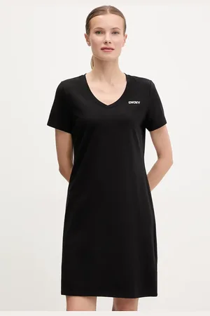 DKNY Sukienka kolor mini prosta DP5D4902