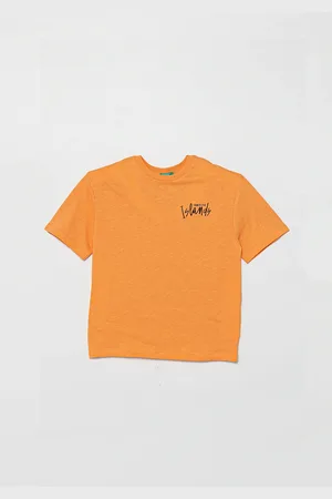 Benetton T-shirt bawełniany dziecięcy kolor z nadrukiem 3SLUC10P8