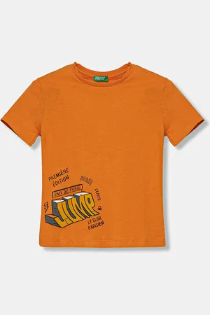 Benetton T-shirt bawełniany dziecięcy kolor z nadrukiem 3I1XG10IJ