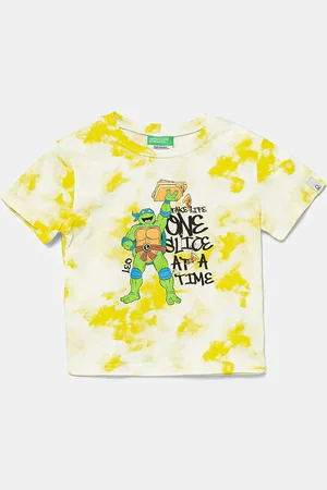 Benetton T-shirt bawełniany dziecięcy kolor wzorzysty 3ORKG10JD