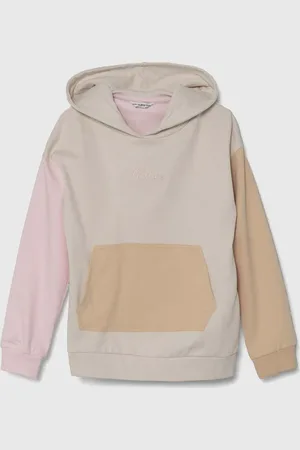 Guess Bluza bawełniana dziecięca kolor z kapturem wzorzysta J4YQ03 KA6R3