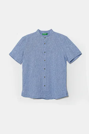 Benetton Koszula lniana dziecięca kolor 52VMCQ03W