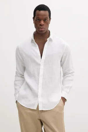 Armani Exchange Koszula lniana męska kolor regular z kołnierzykiem klasycznym XM001221 AF14619