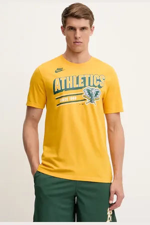 Nike T-shirt bawełniany Oakland Athletics 1982-92 męski kolor z nadrukiem N199-79Q-OKA-CUE